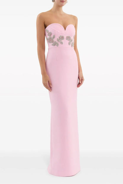 Pink Elegant Sheath Long Dress