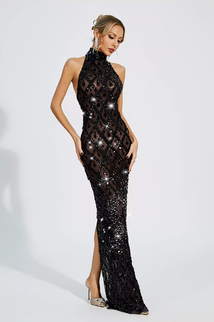 Black Diamond Maxi Dress