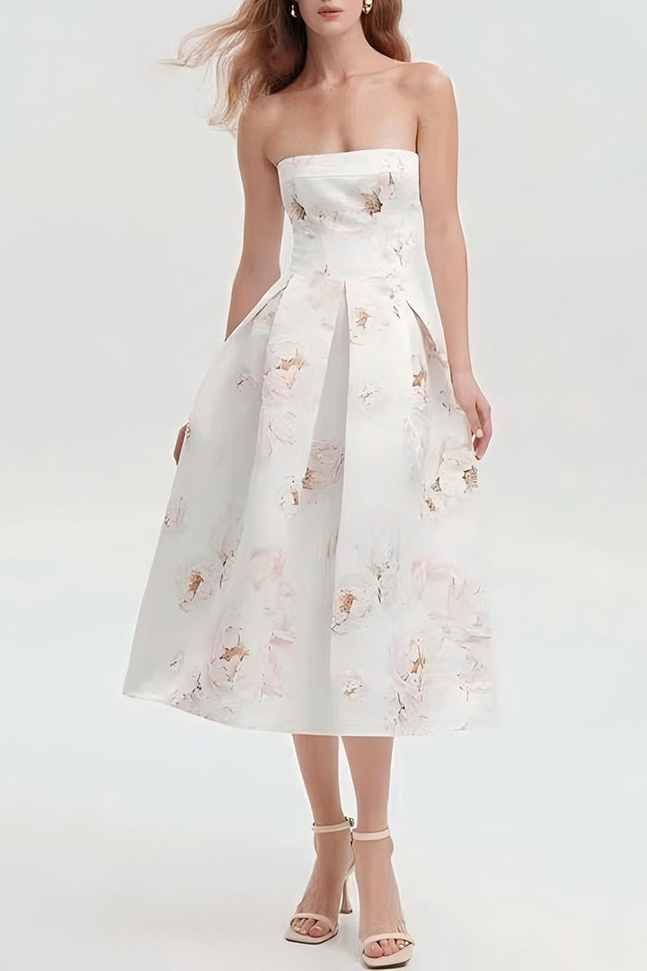 Sheath Floral Midi Dress