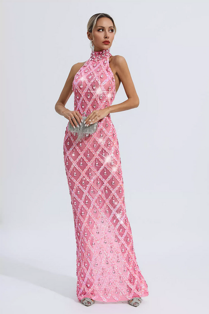 Pink Diamond Maxi Dress