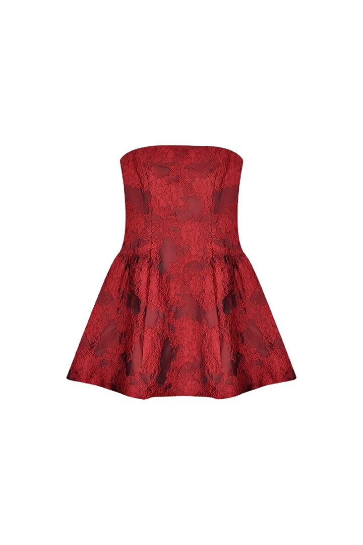 Christmas Red Sheath Printed Mini Dress