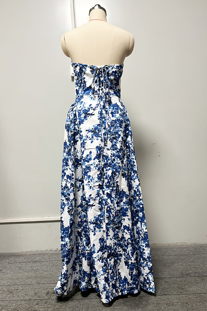 Elegant Sheath Printed Long Dress