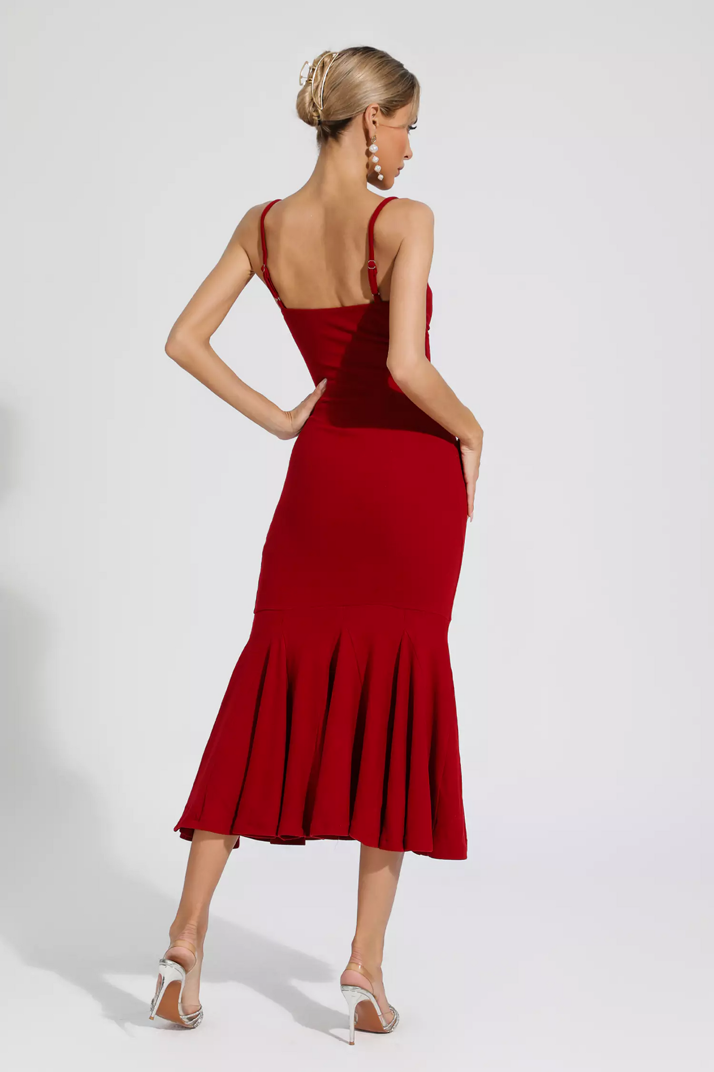 Red Mermaid Slip Dress