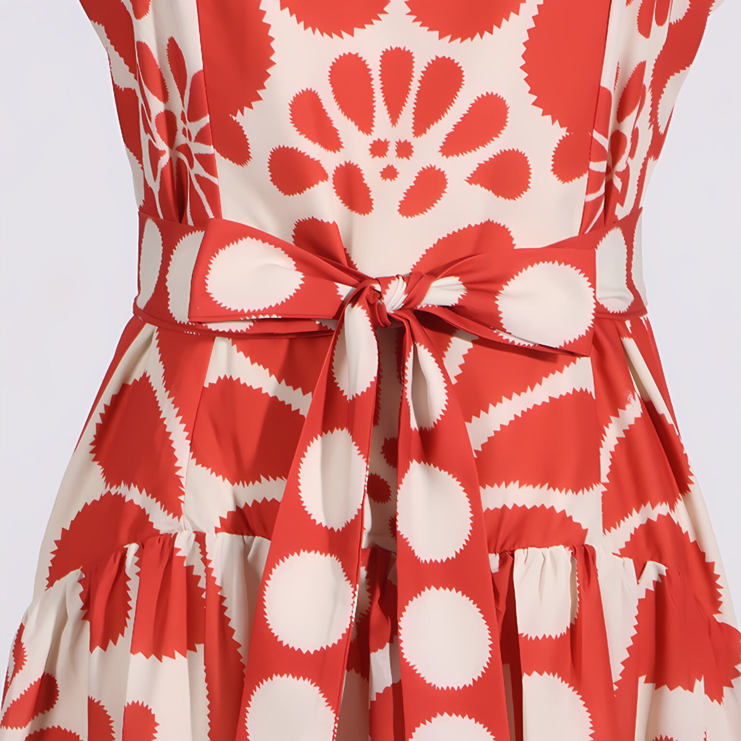 Christmas Halter Polka Dot Print Midi Dress