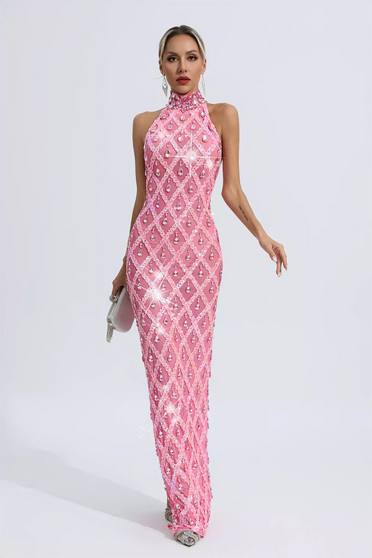 Pink Diamond Maxi Dress