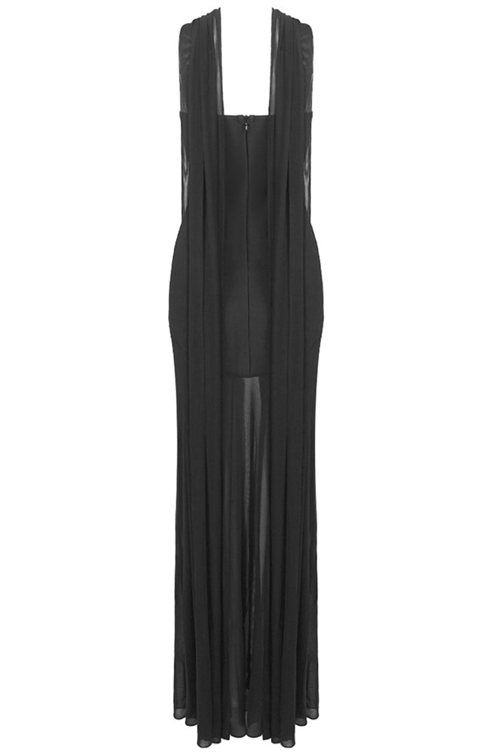 Bandage High Stretch Mesh Maxi Dress