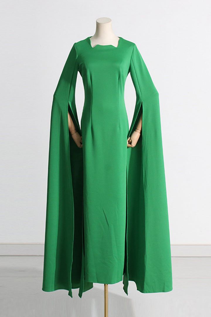 Green Elegant Handmade Customized Long Dress