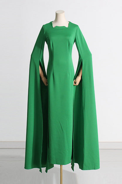 Green Elegant Handmade Customized Long Dress