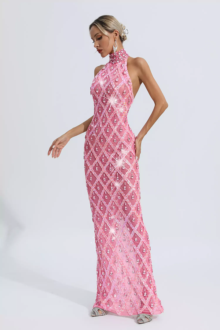 Pink Diamond Maxi Dress