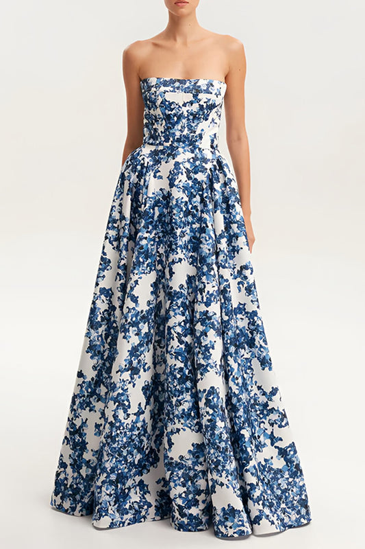 Elegant Sheath Printed Long Dress