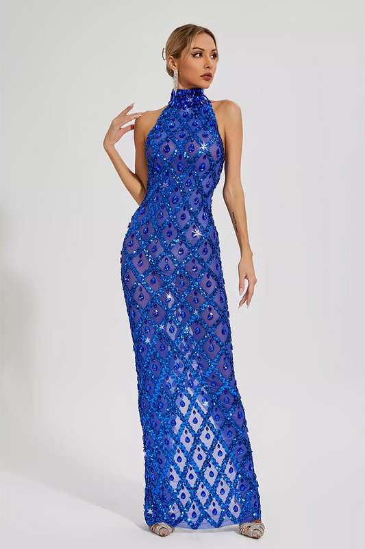 Blue Diamond Maxi Dress