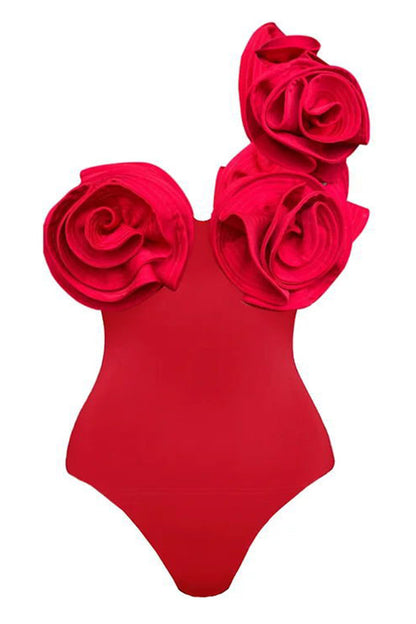 Red Flower Decoration Mini Suit