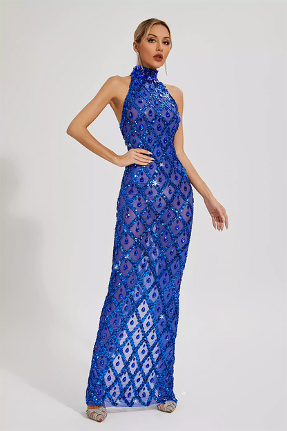 Blue Diamond Maxi Dress