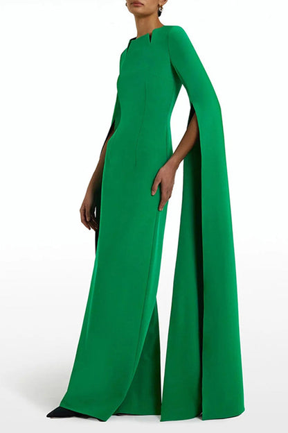 Green Elegant Handmade Customized Long Dress