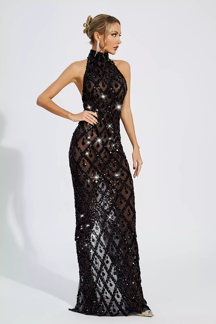 Black Diamond Maxi Dress