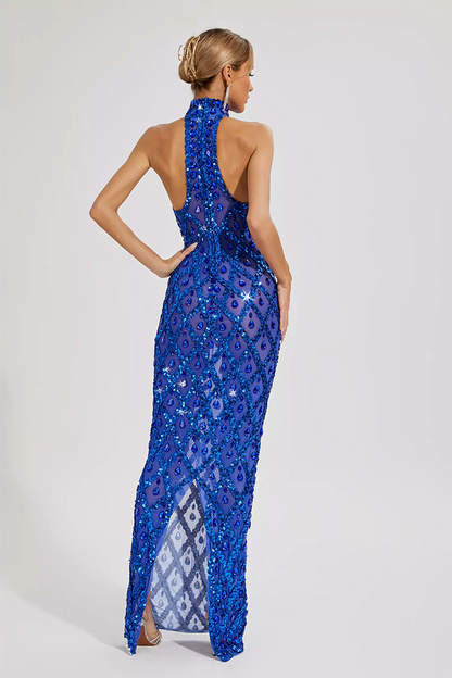 Blue Diamond Maxi Dress