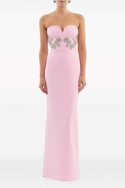 Pink Elegant Sheath Long Dress