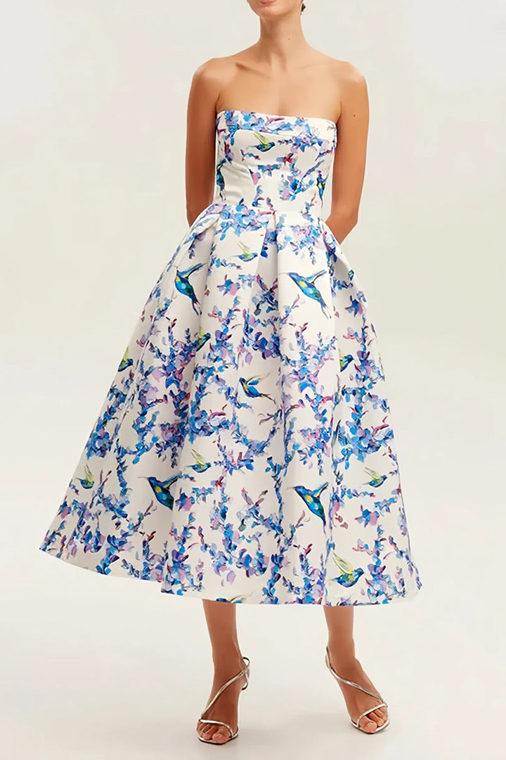 Sheath Floral Midi Dress