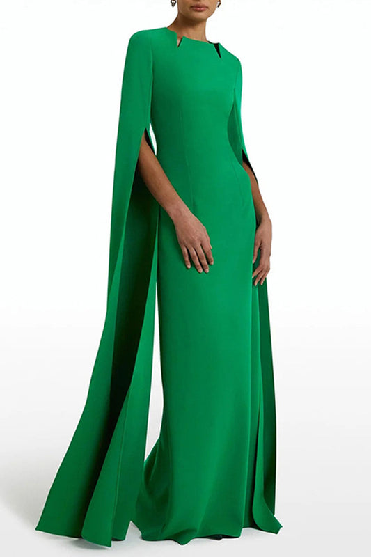 Green Elegant Handmade Customized Long Dress