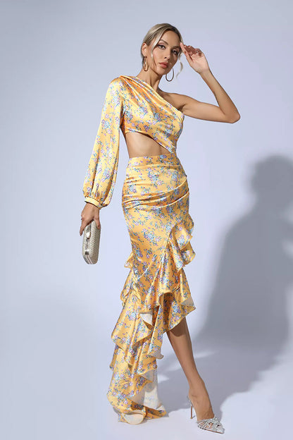 Yellow Floral Maxi Dress