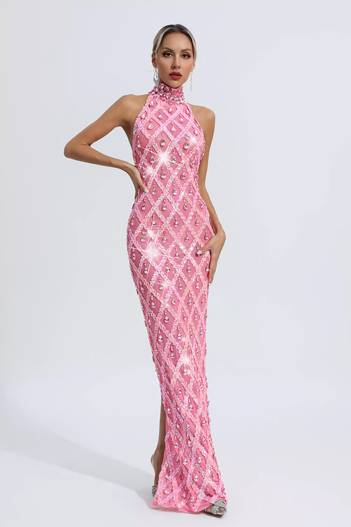 Pink Diamond Maxi Dress