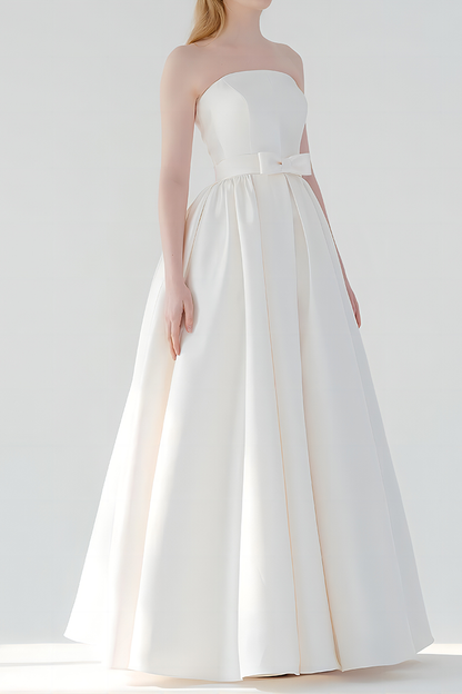 White Elegant Sheath Long Gown Dress