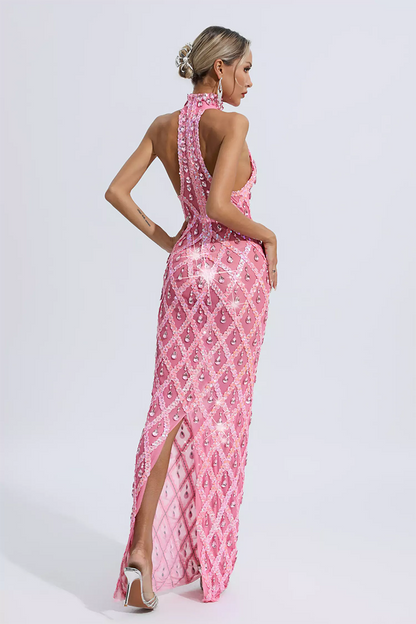 Pink Diamond Maxi Dress